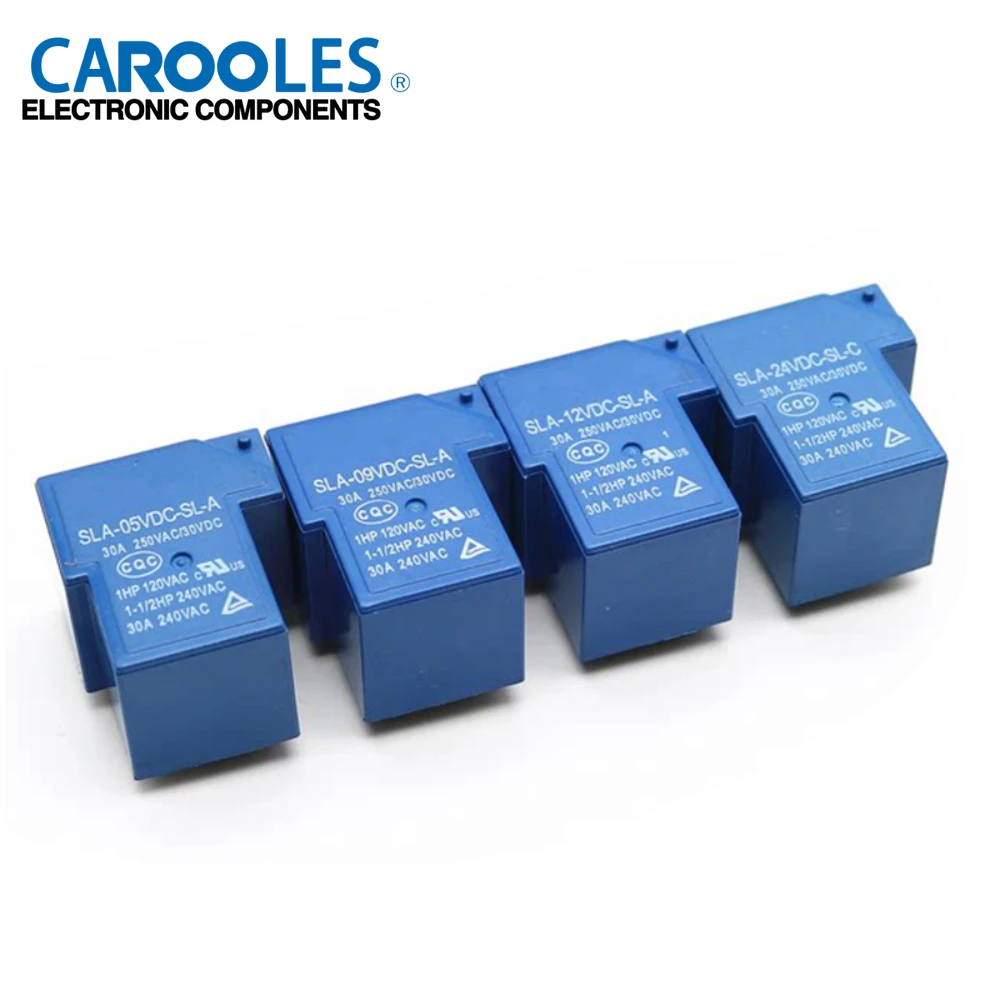 10PCS/LOT Power Relays SLA-05VDC-SL-A SLA-09VDC-SL-A SLA-12VDC-SL-A SLA-24VDC-SL-A 5V 9V 12V 24V 30A 4PIN T90