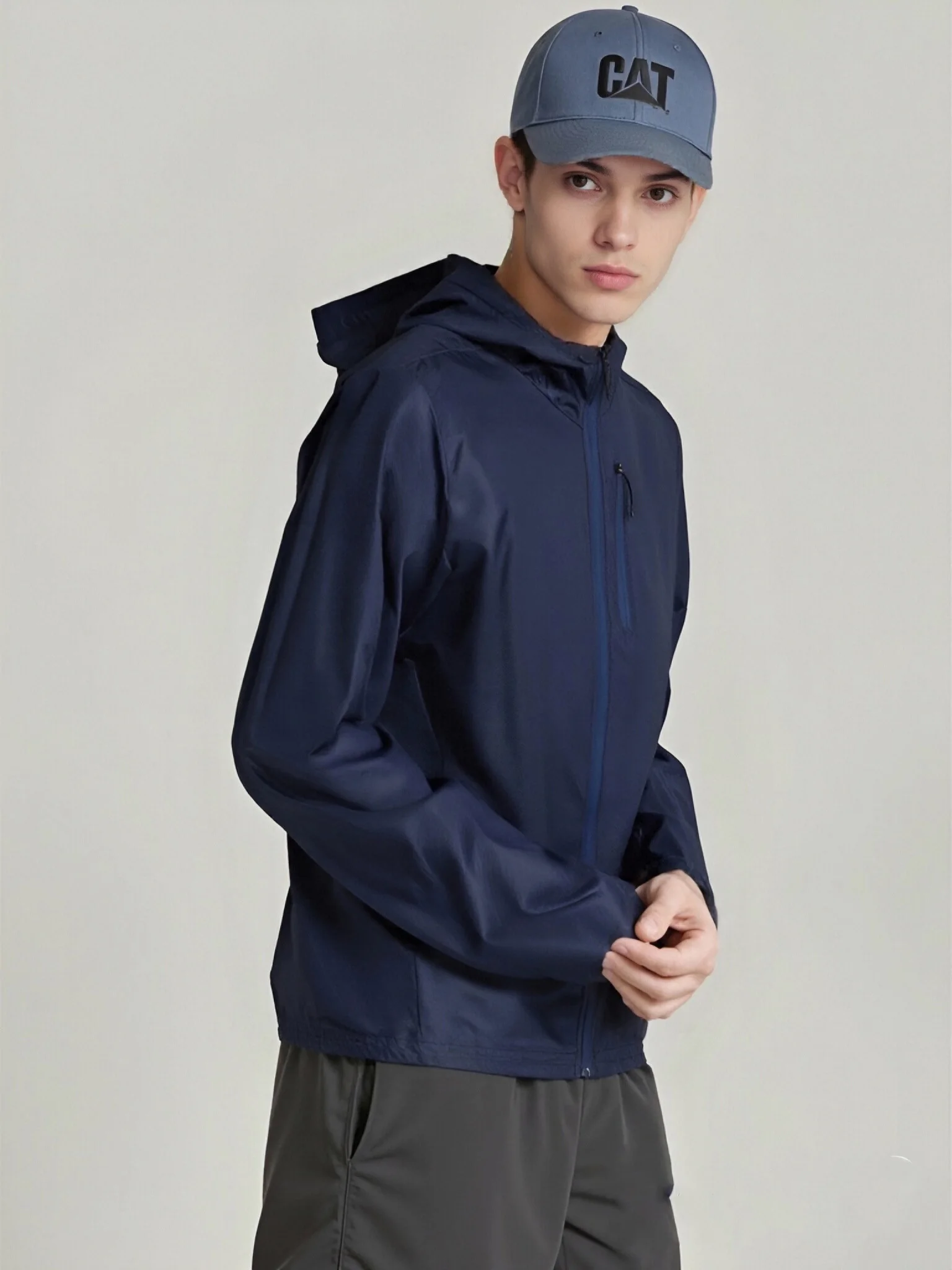 

Lightweight Waterproof Outdoor Jaet American Sle Hiking Climbing Sunscreen Clothing Men's Loose Fit Long Sve Coat