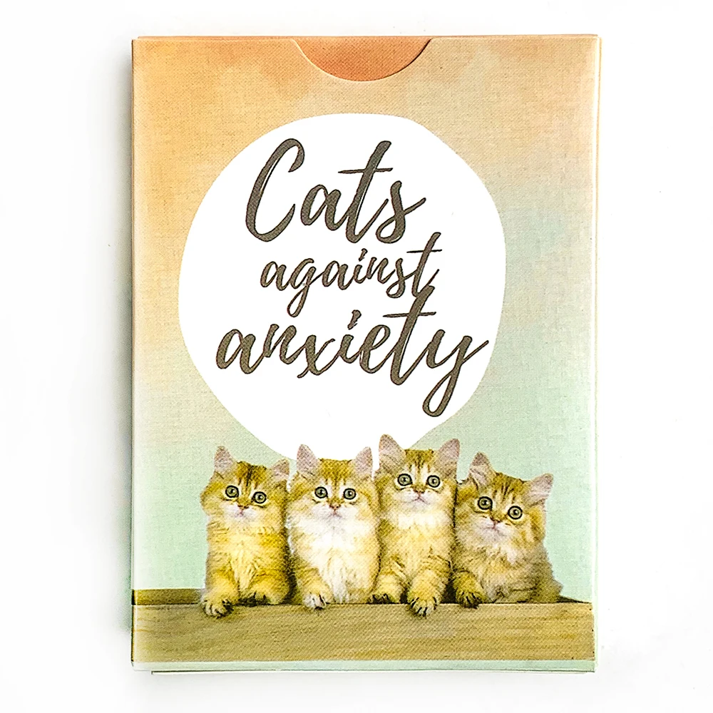 Cats Against Anxiety Oracle Cards 50 Cards Cute Kitten Oracle Cards Meditation Divination Oracle Cards Gift for Cat Lovers