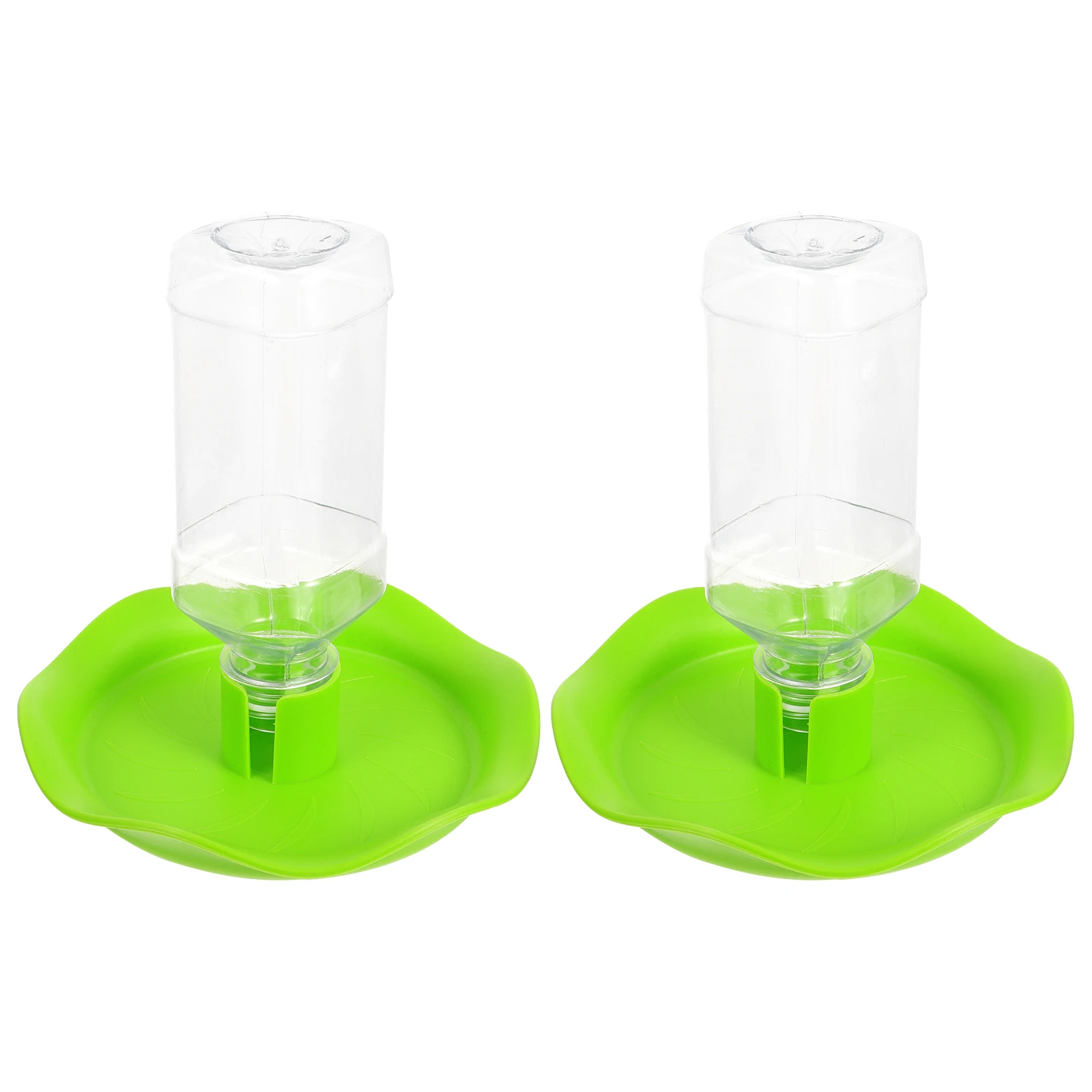 

2 Sets Lotus Leaf Water Basin 15 5x15 5x2 5cm Reptile Feeding Supplies Stable Storage Pet Food Dishes Plastic Lizard Turtle