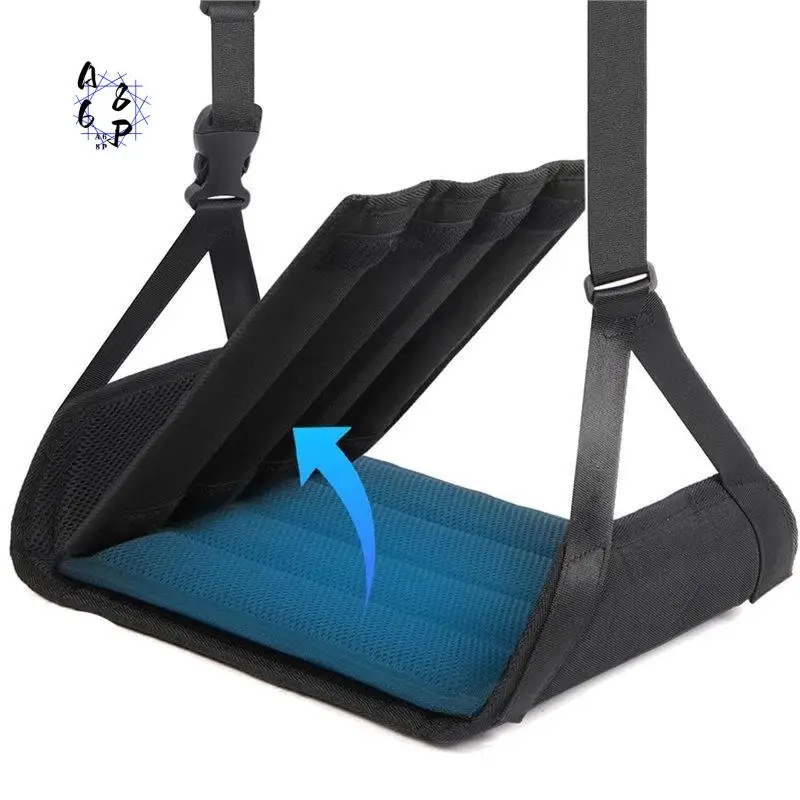 A68P-Airplane Foot Hammock For Plane Travel, Detachable Bamboo Airplane Foot Rest For Long Flight, Desk Foot Hammock