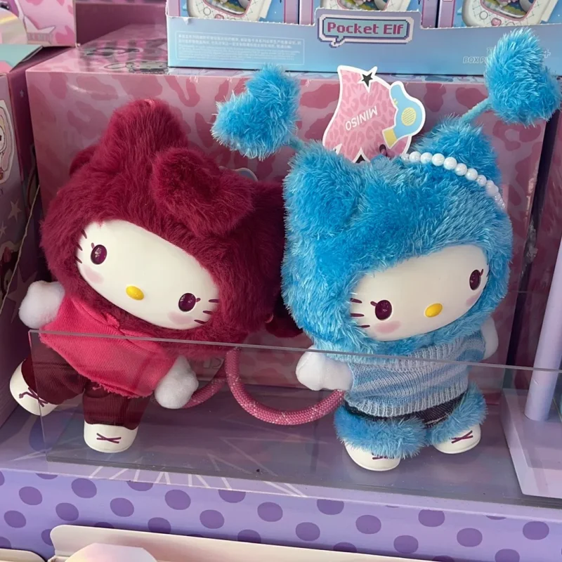 

Новинка 2025, оригинальная серия Hellokitty Popstar, слепая коробка, кавайная кукла, коллекционные модные игрушки, брелок с подвеской в виде кота, загадочная коробка, подарки