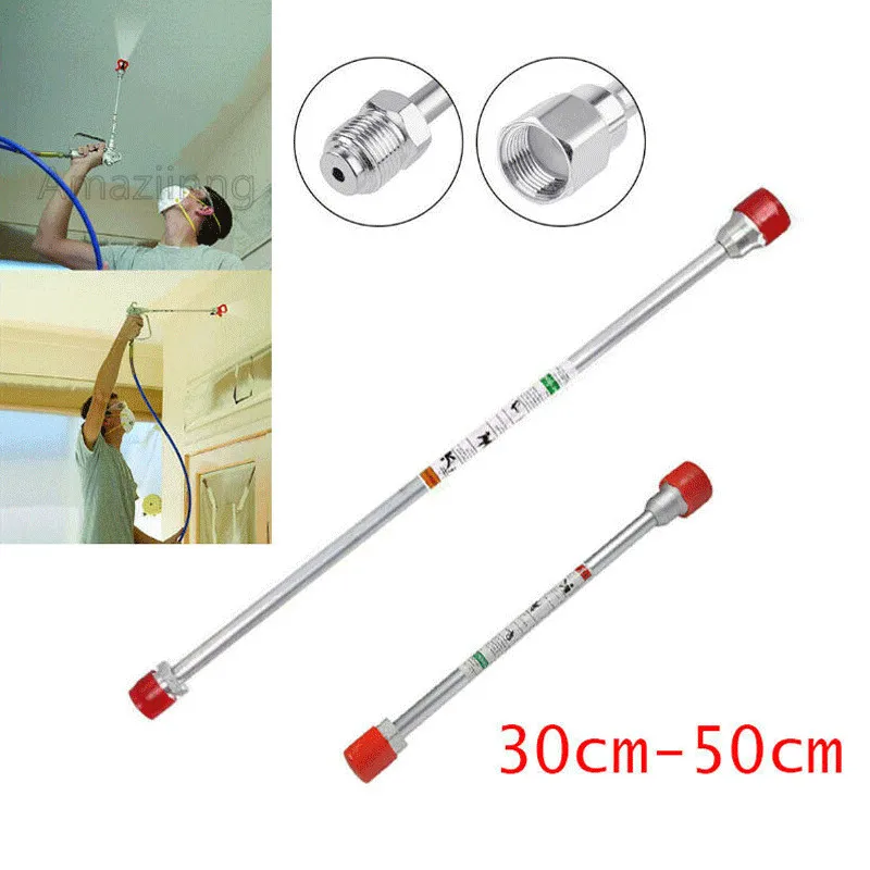 1Pc Airless Paint Sprayer Tip Extension Pole 7/8 Inch Airless Paint Spray Gun For Titan Wagner Spray Gun Tool Parts 30cm/50cm