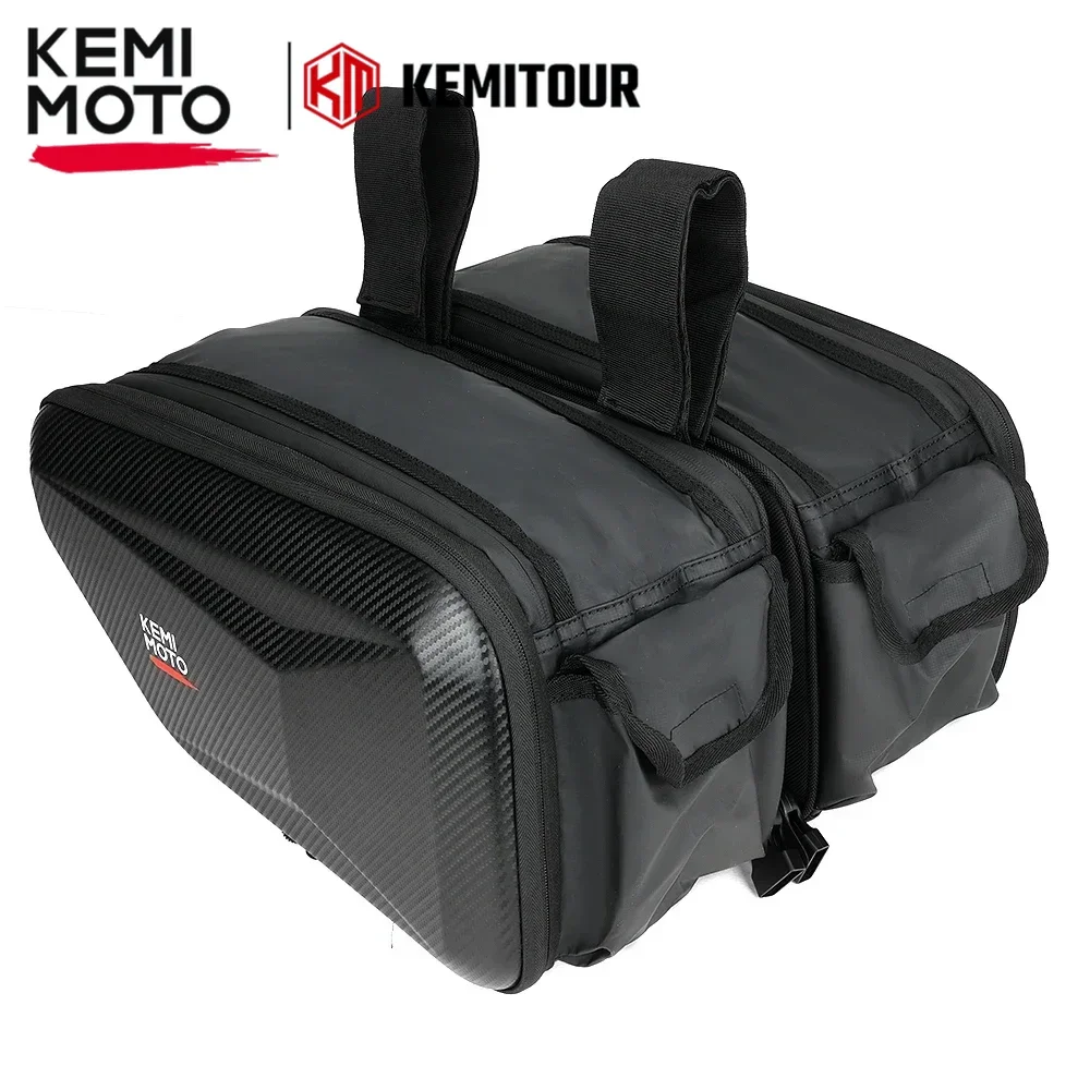 KEMIMOTO Motorcycle Saddlebags For Honda MSX125 Grom Side Pannier Bag Dirt Bike Dual Sport Motorcross Motorbike Luggage Bag