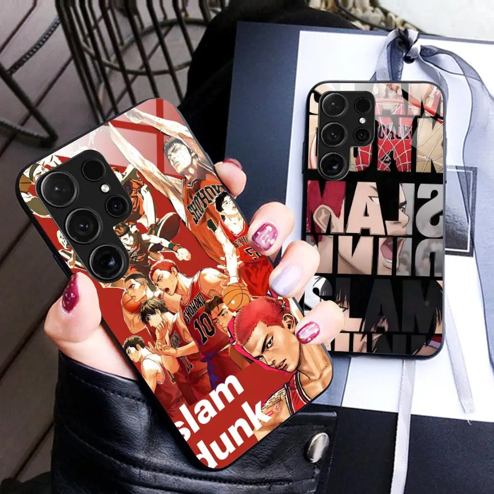 Etui na telefon Anime Slam Dunks do Samsung Galaxy S26 S25 S24 S23 S22 S21 S20 Note20 Plus FE Ultra, szklane, kolorowe etui na telefony komórkowe — zdjęcie produktu 5