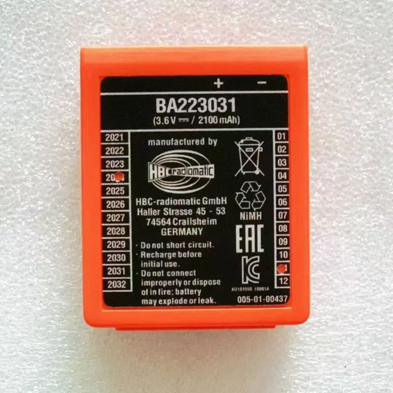 BA223031 Replacement Battery For HBC Industrial Remote Control, Crane Shield‑Tunneling Machine Overhead Crane Spare Battery Pack