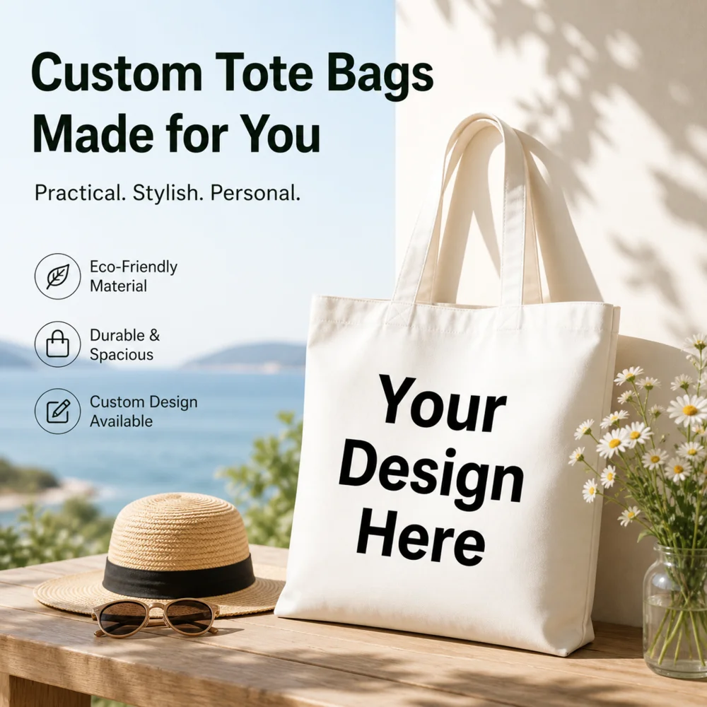 Custom Photo Tote Bag Personalized Canvas Handbag, Custom Your Own Picture Fashion Travel Shopping Bag Gift for Women Friends