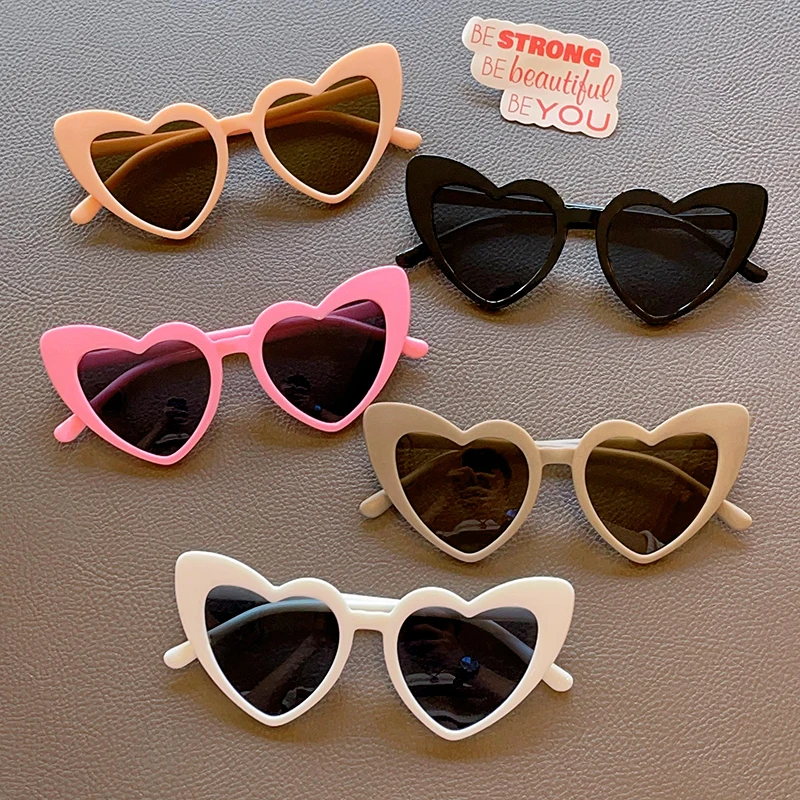 2024 New Children Fashion Colors Special Heart Sunglasses UV400 Boys Girls Outdoor Cute Protection Sunglasses Kids Sun Glasses