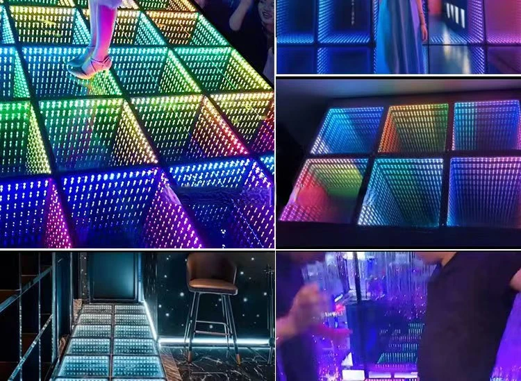 Imagem -03 - Vidro Temperado 3d Led Light up Dance Floor dj Disco Painel Tile