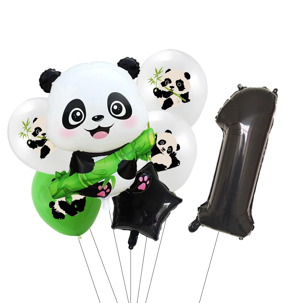 Panda Geburtstag Luftballons Geburtstags feier Dekoration Kinder Bambus Tier aufblasbare Panda Ballon Baby party Party