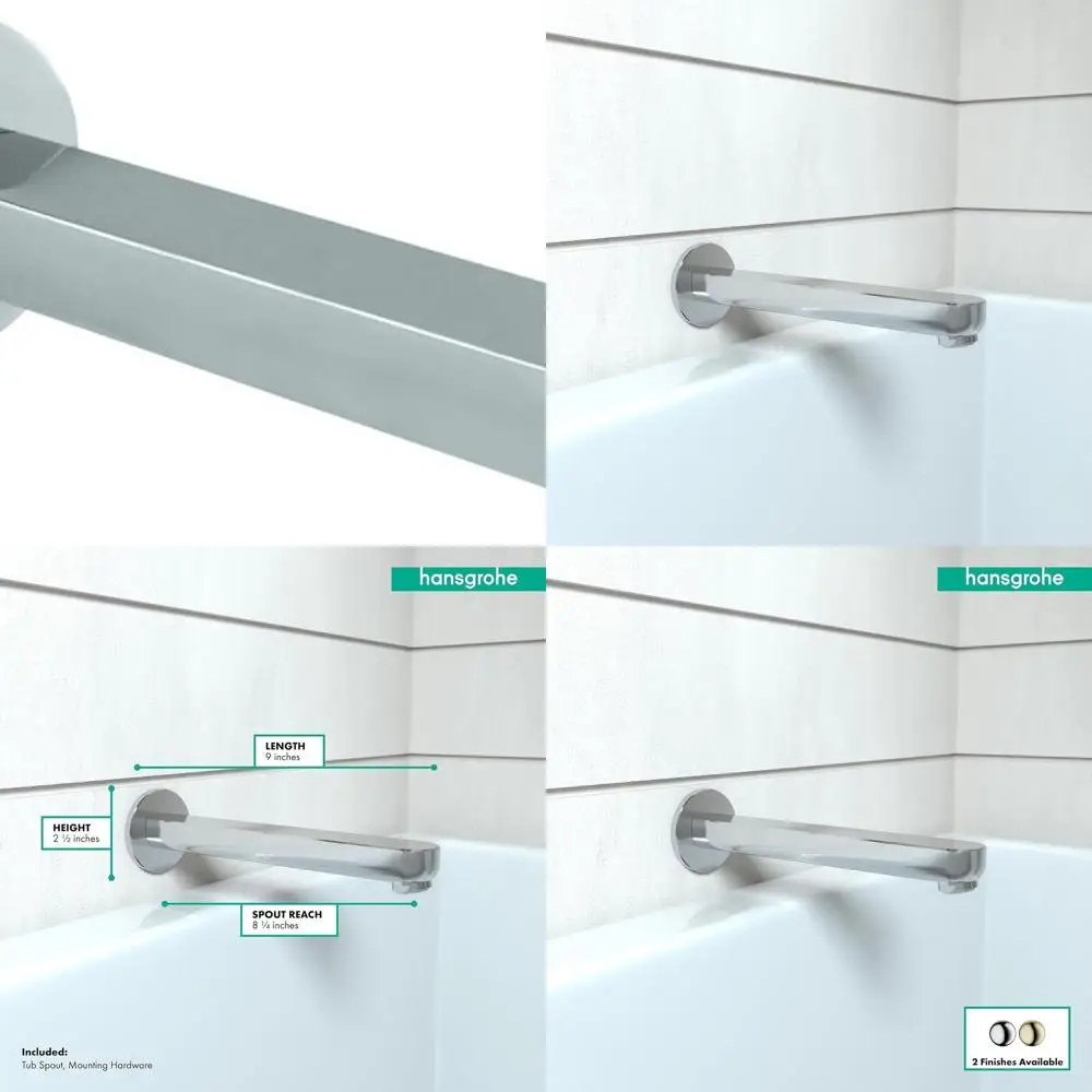 

Chrome 3 Modern Tub Spout - 9 Premium Design 14421001