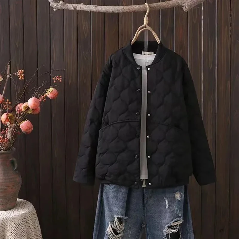 2024 Down Quilted Women's Short Fashion Stand Collar Light Quilted Women's Quilted Jacket Women Jackets Winter Coat Jacket