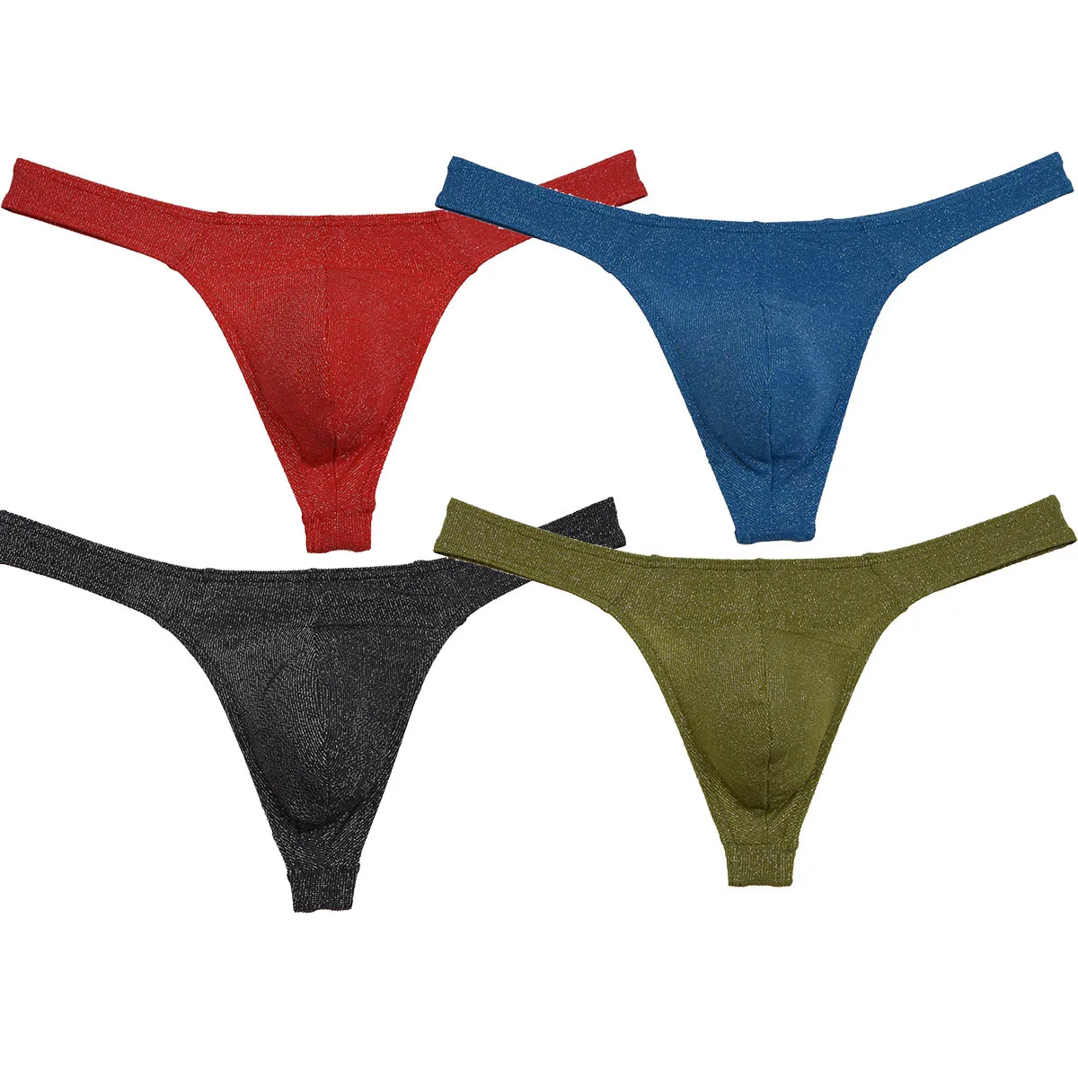 

Sexy Thong Men's Underwear Shiny T-Back Panties Male Mini Bikini G-String Lingerie Bulge Pouch Jockstrap Underpants Beach Tangas