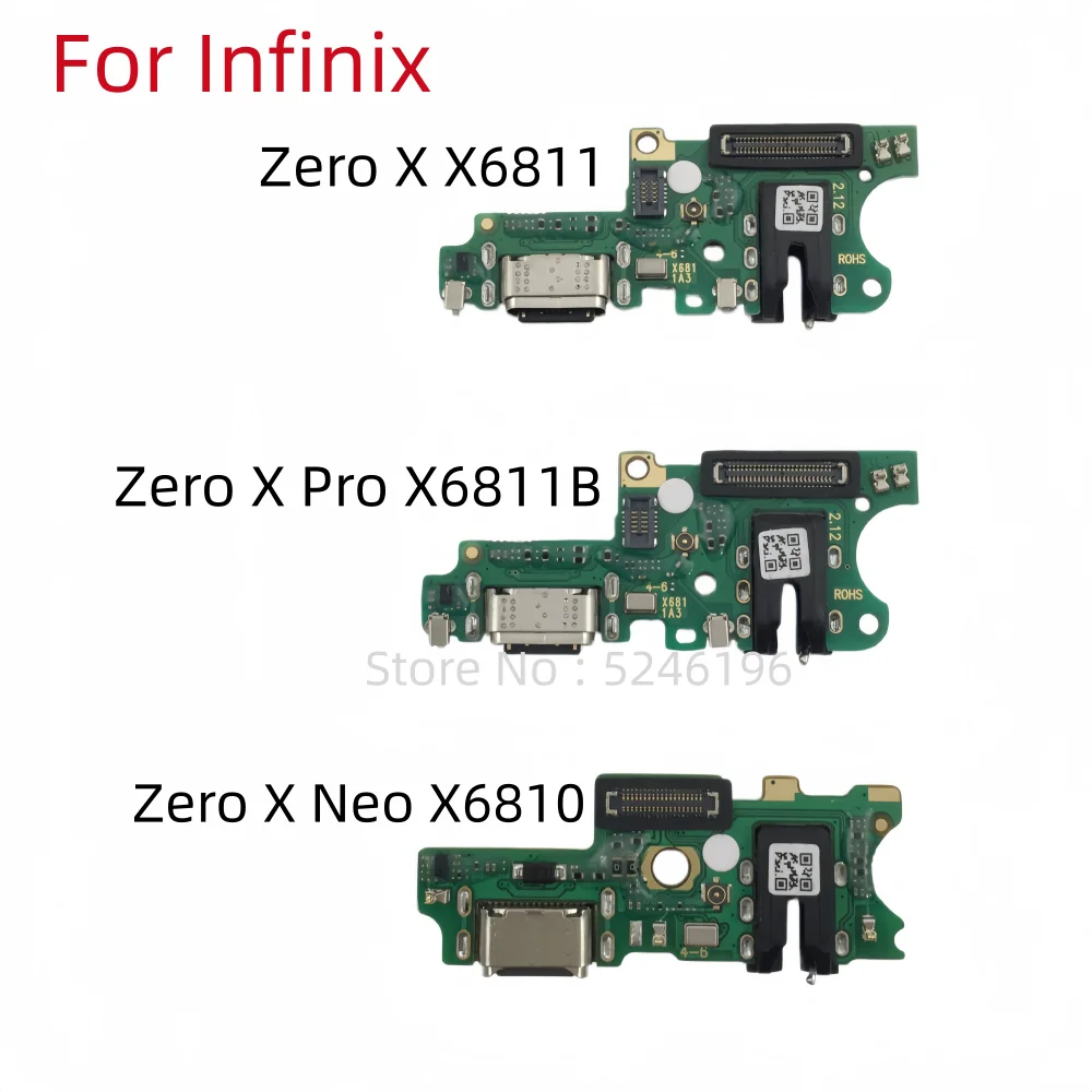 1pcs USB Charging Port Charger Base Connector For Infinix Zero X Pro X6811 X6811B / Infinix Zero X Neo X6810 Replace Part
