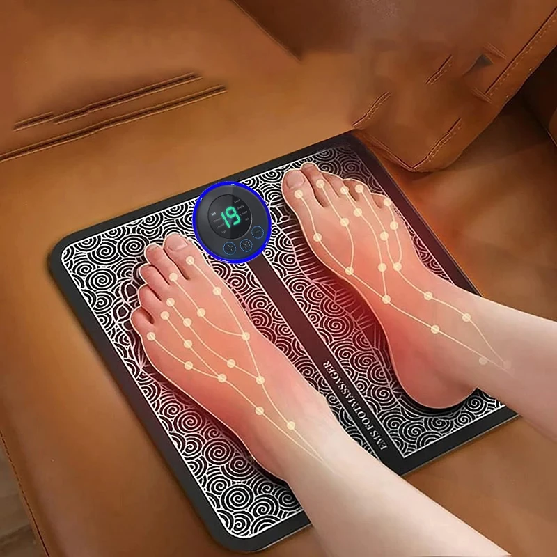 Foot Massager Foldable Portable Electric Massage Pad with Multiple Gear Adjustment for Body Relaxation Device Rechargeable image 6