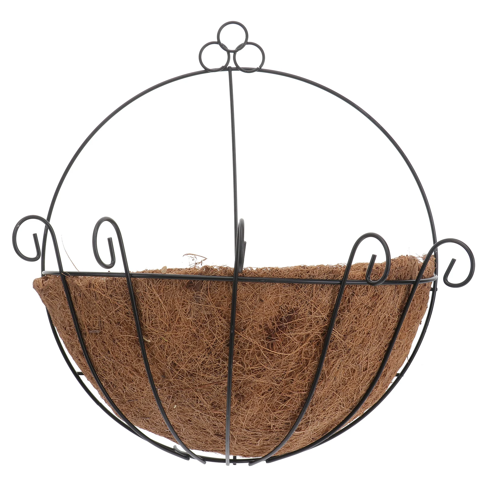 

Hanging Flower Pot 12 Inch Durable Metal Basket Waterproof Balcony Decor Indoor Plants Planter Long Use Handmade Garden Supplies