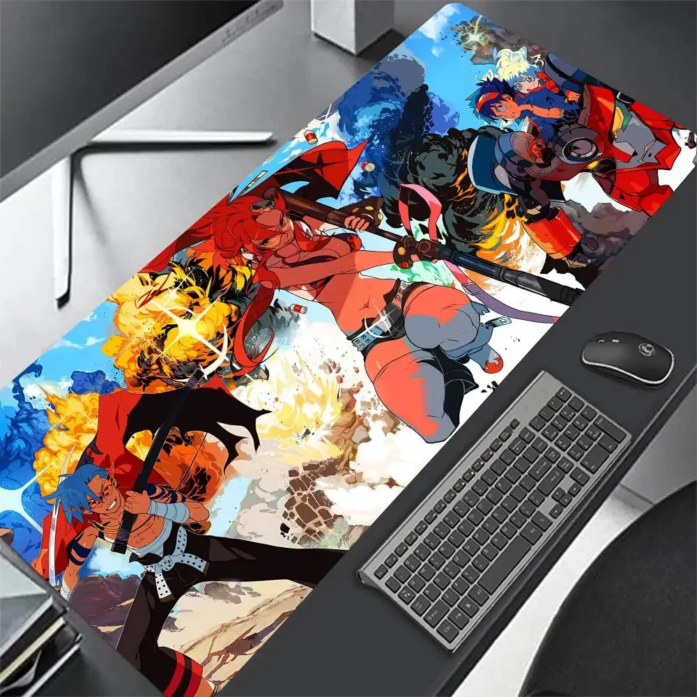 Anime Gurren Lagann Mousepad Large Gaming Mouse Pad LockEdge Thickened Computer Keyboard Table Desk Mat