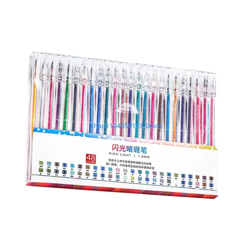 Glitter Gel Pen Multiple Color Glitter Pen for Making Card, Glitter Gel Marker for Coloring Journaling Crafting Drawing