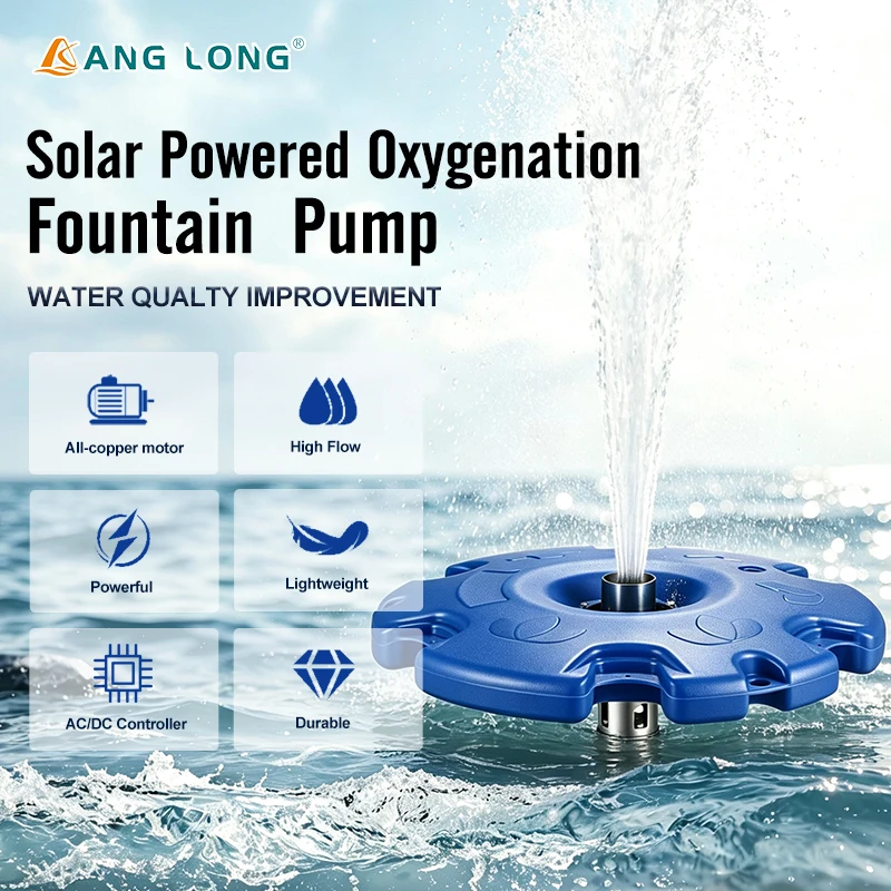 Dc 48v Solar Fish Pond Aerator Fountain Aerator Solar Powered Aeration Pump For Big Lake
