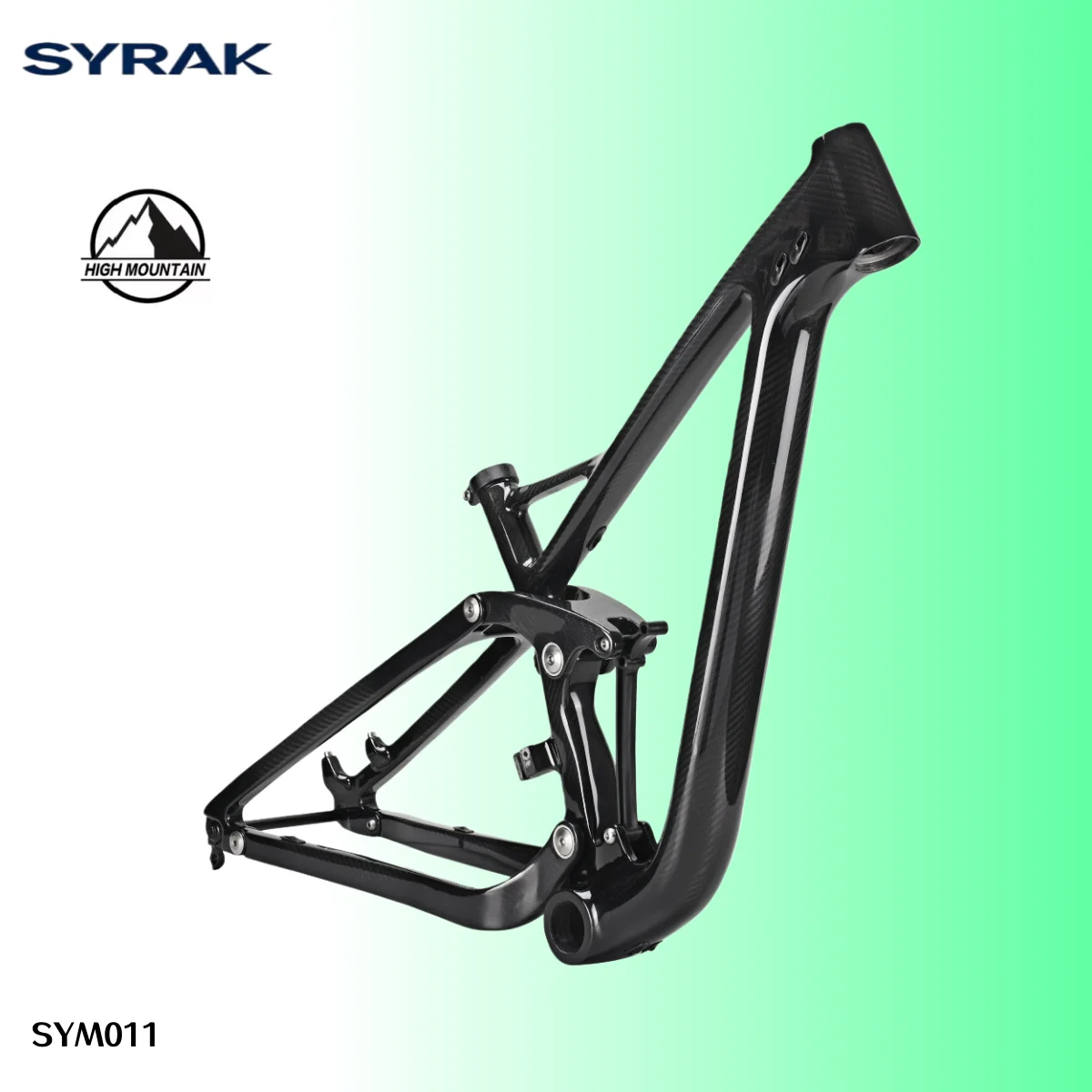 

Syrak T1000 PF30 29er 3K twill carbon fiber full suspension mountain bike frame 190*50mm seatpost 31.6mm carbon mtb frame