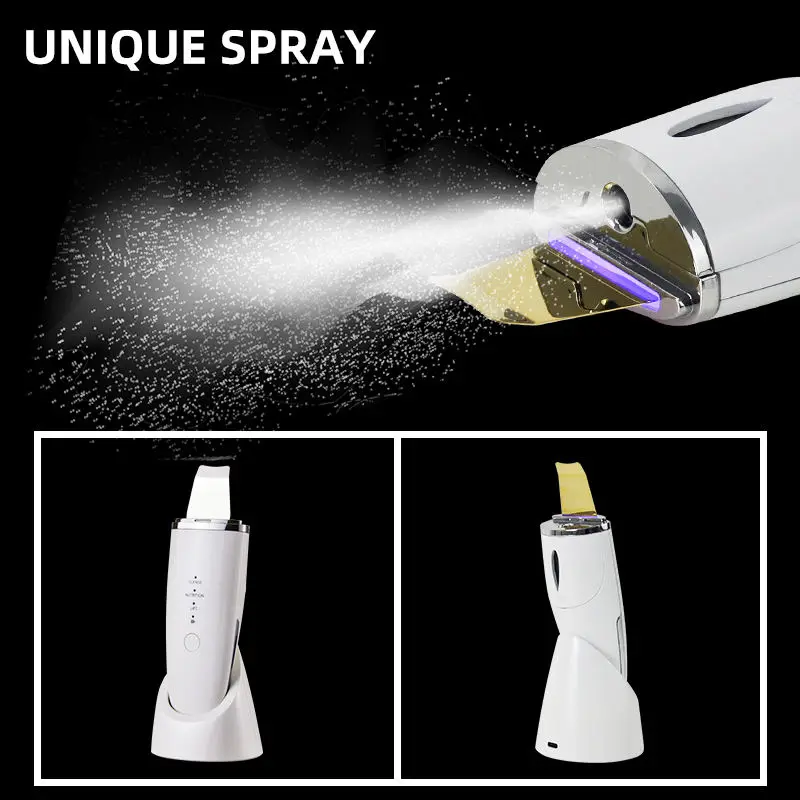 EMS Ultrasonic Skin Scrubber Deep Face Cleaning Machine Peeling Shovel Facial Pore Cleaner Face Skin Scrubber Lift Machine lesen