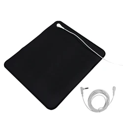 Grounding Mouse Pad Mat, Conductive Vegan Leather 15 feet Connection Cord Included for Home Dffice Gaming (33CM X 27CM)