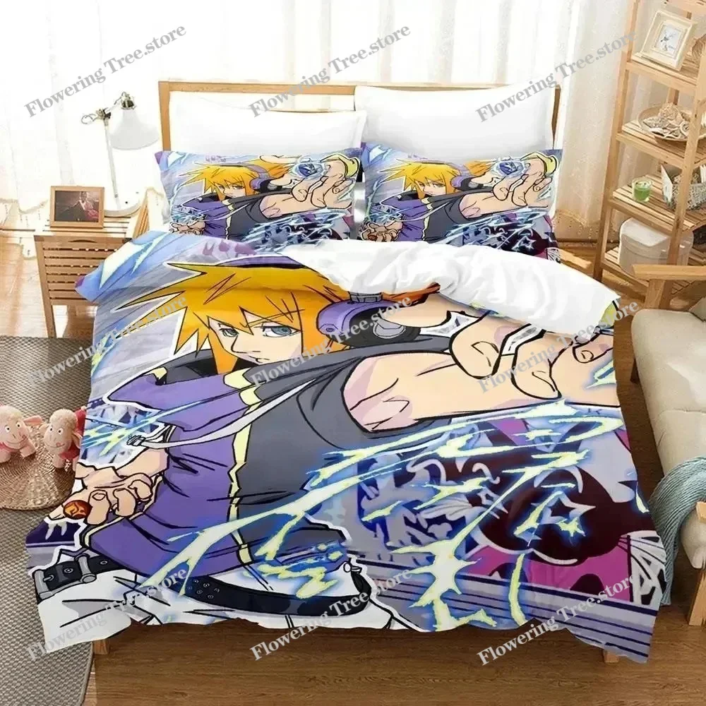 

3D Print Neku Sakuraba World Ends Bedding Set Duvet Cover Bed Set Quilt Cover Pillowcase Comforter king Queen Size Boys Adult