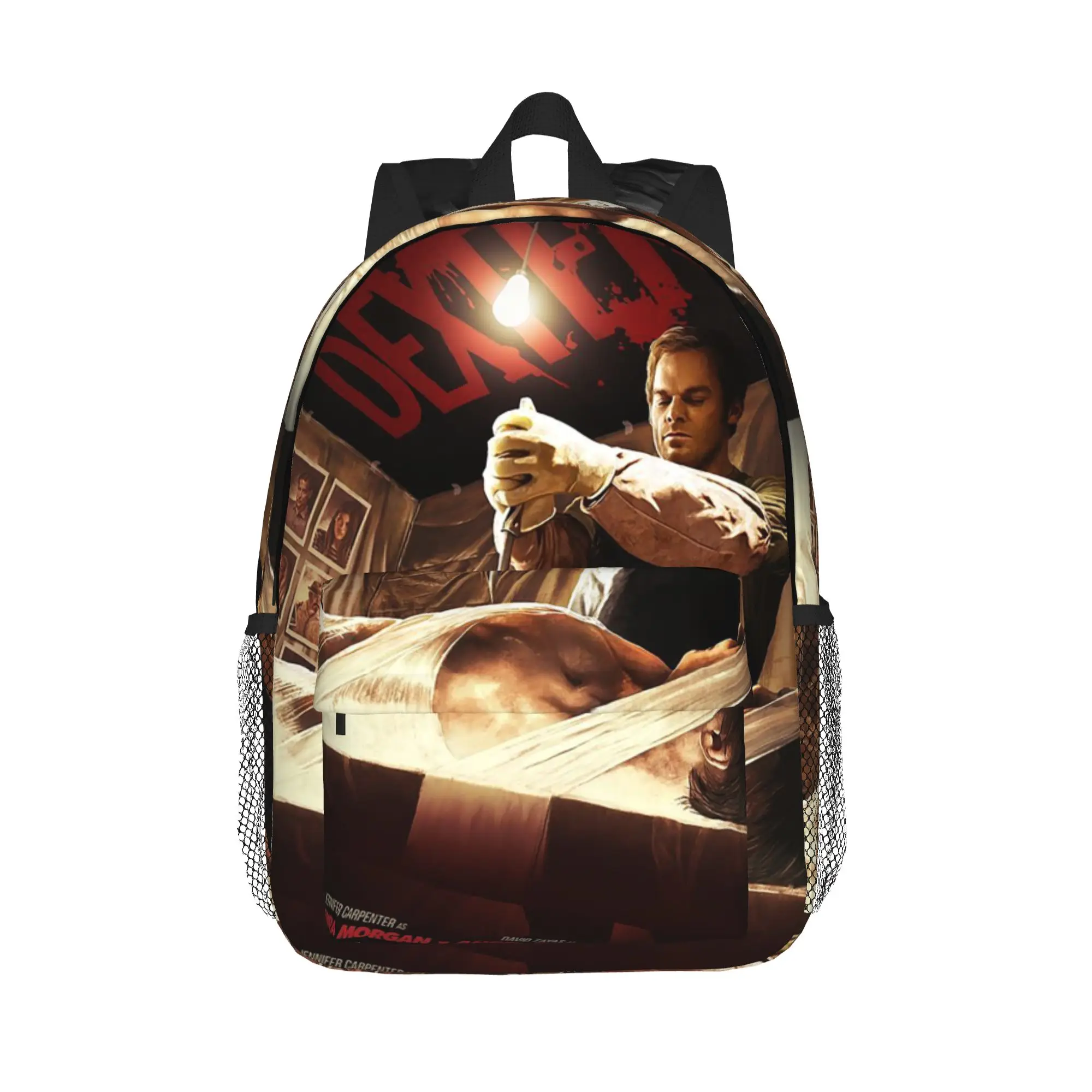 Movie Dexter Morgan Backpack Hot Sale Daypack Large Capacity Boys Girls BookBag Shoulder Bags for Men Women School Bag