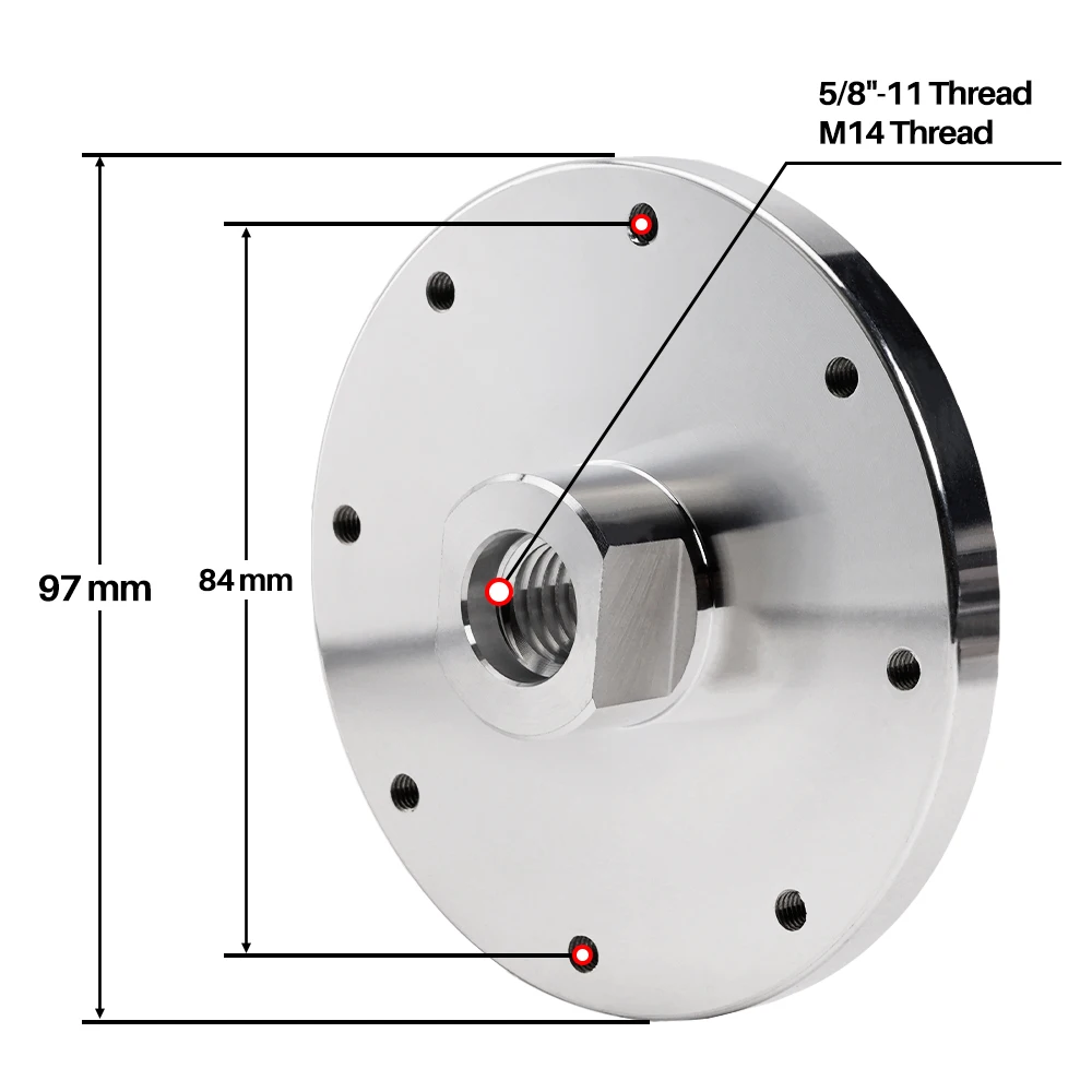 1Pc D97mm Angle Grinder Flange Coupling with M14 or 5/8-11 For  Saw Blade Larger than 9