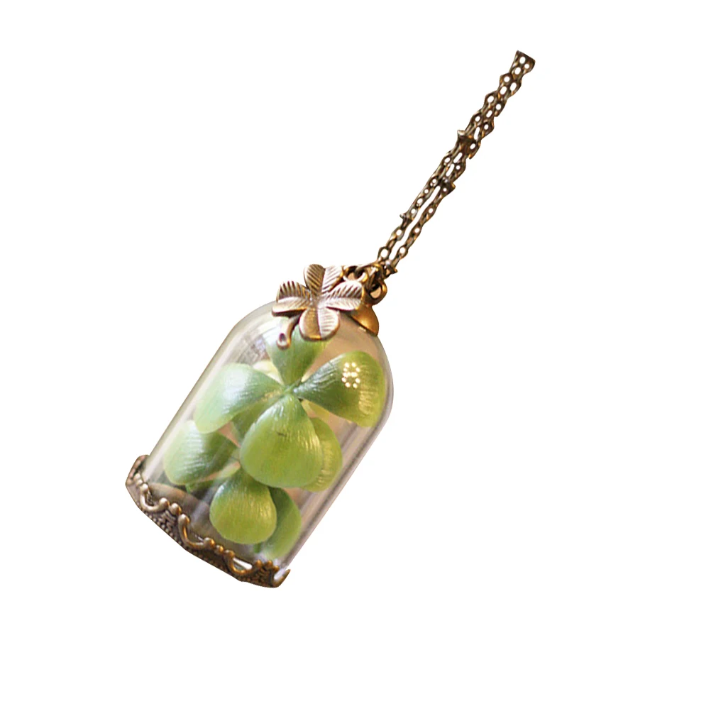 

Clover Necklace Women Vintage Jewelery Gold Color Durable Plastic Pendant Beach Festival Gift