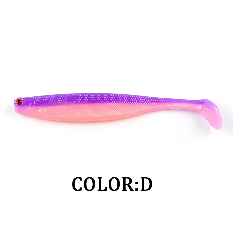 Nuevo supercontinente ShadTeez t-tail 50mm 70mm 100mm Pike Zander depredador pesca ojos 3d señuelo suave Señuelos de Pesca