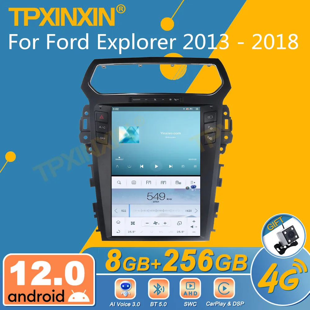 

Автомагнитола для Ford Explorer 2013-2018, Android, экран Tesla, 2Din стереоприемник, Авторадио, мультимедийный плеер, головное устройство с GPS