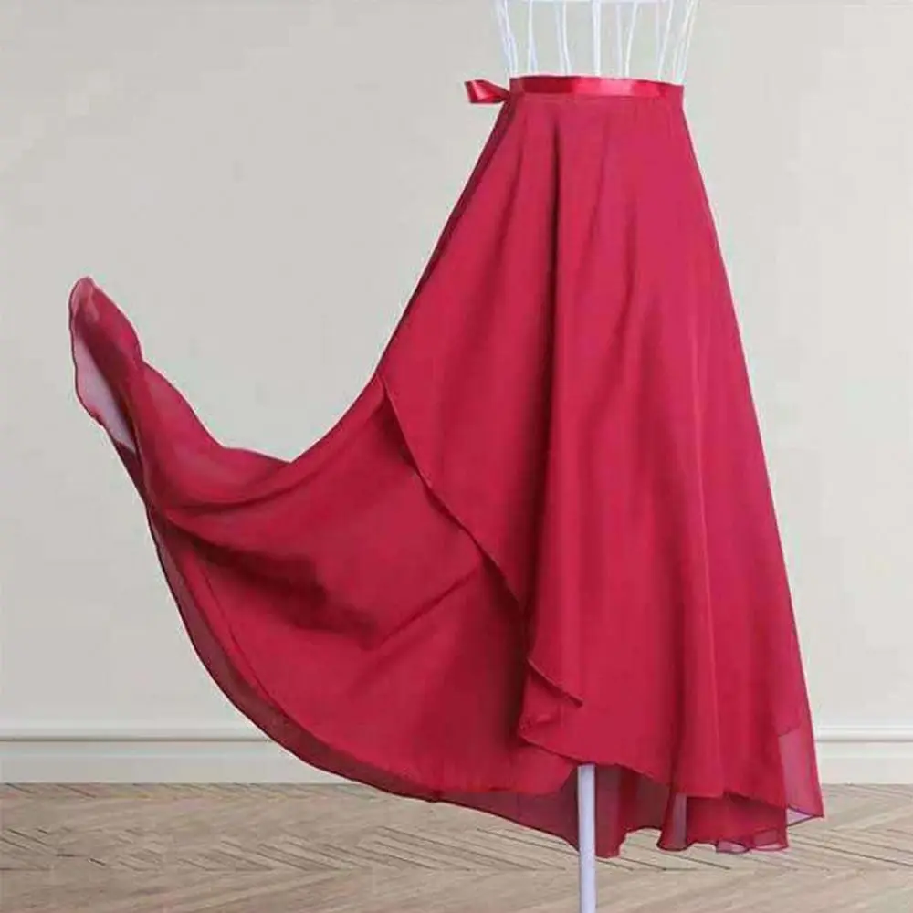 

Fashion Chiffon Ballet Tutu Adjustable Show Costumes Dance Skirt Wrap Scarf Ballerina Skirt Women