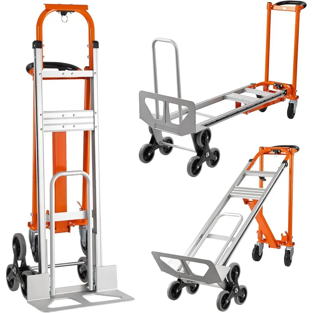 

3-in-1 880lb Capacity Stair Climbing Hand Truck/Utility Cart with 10'' Wheels