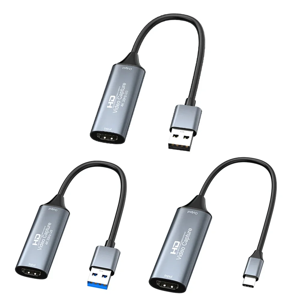 HDMI-kompatibel mit USB 2.0/USB 3.0/Typ-C Video Grabber Box Game Capture Device für MacBook PS4 PC Game DVD Kamera Aufnahme