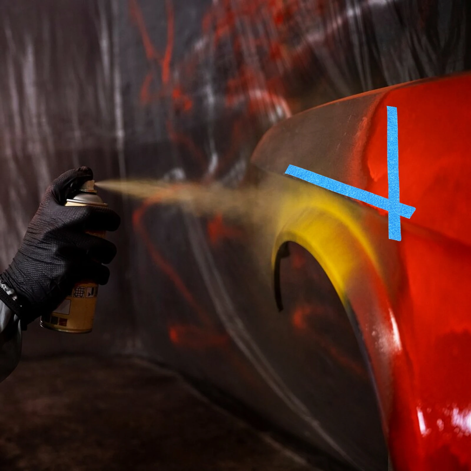 

4 Rolls 18mm Blue Masking Tape for Automotive Paint Spraying 50m Per Roll No Residue Paper Tape for Crafts Painting