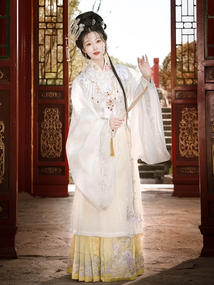 

Original Ming Dynas Hanfu Women's Ma Face Skirt Xue Baochai Optimized Reconstructed Version Xian Ni Xiao Zhu