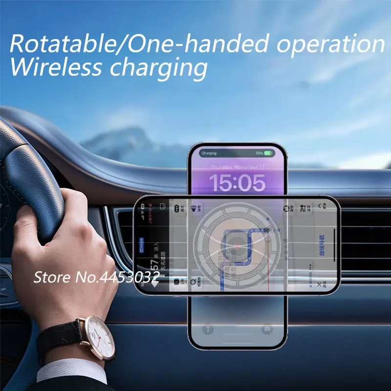 For Lexus ES 260 300h 2021-2024 15W Car Wireless Charger Phone Holder Rotatable Magnetic Bracket Fast Charging Accessories