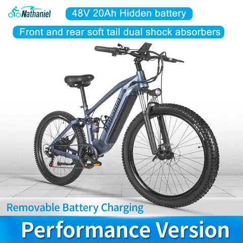 Nathaniel SYR03 Electric bike 1000W 48V 20AH, 27.5“ Long Range for Mountain & Road Riding ,electric bike adults,Mountain bikes