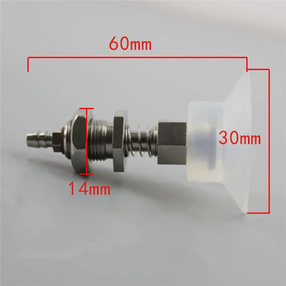 30mm/ 50mm Micro Vacuum Pump Suction Cup with Connector 1m Soft Hose Automation Suction Cup Industrial Pneumatic Parts