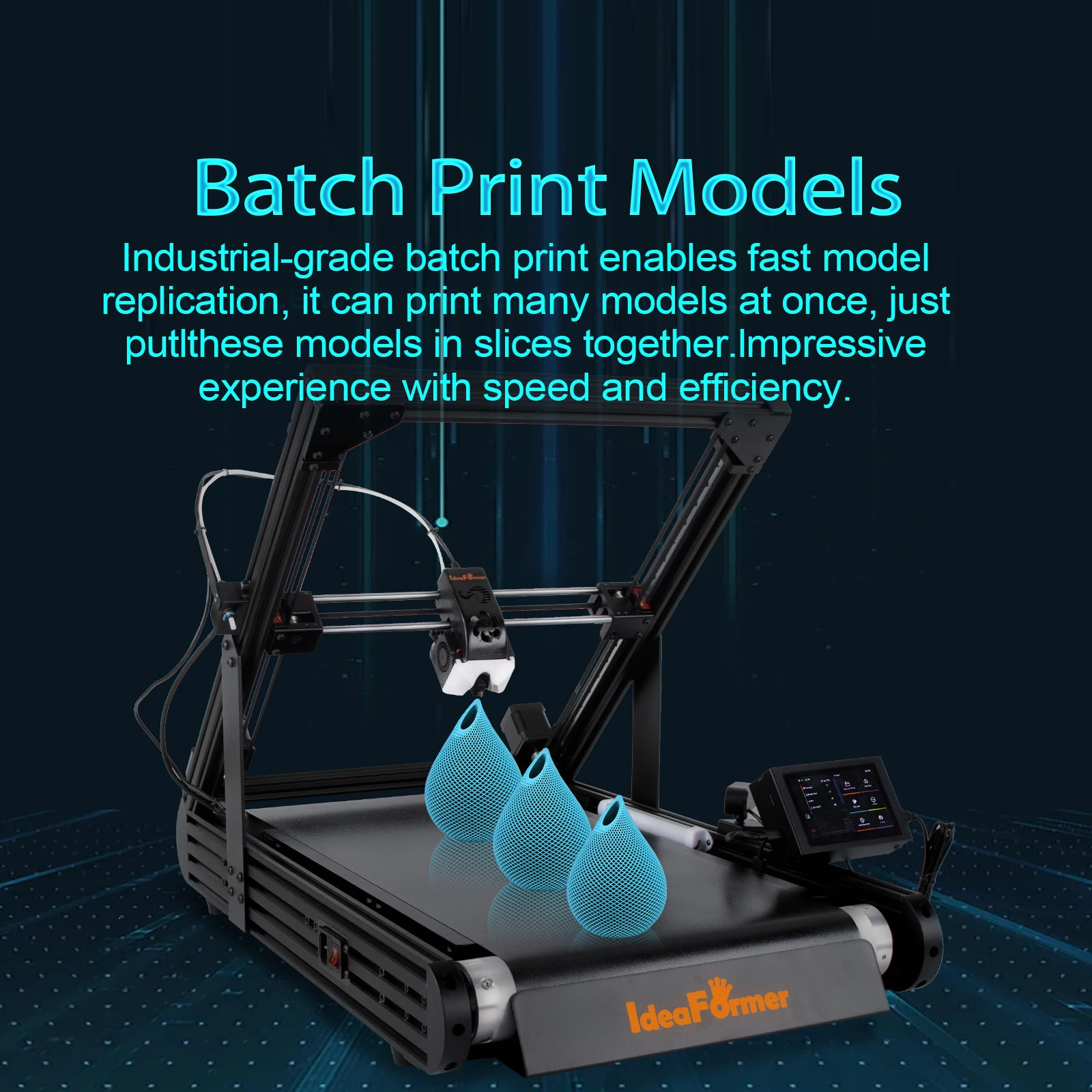 IdeaFormer IR3 V2 Endlos-Z-Achsen-Stahlbandförderer 250 × 250 ×∞ mm Klipper-Firmware Schnelles Drucken 3D-Druck – Detail 6