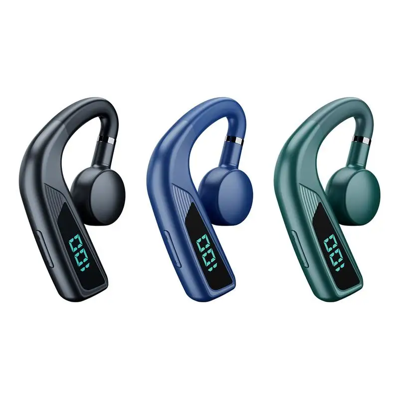 V18 Bone Conduction Headphones Blue tooth5.0 Earbuds With Earhooks With LED Digital Display Wireless Waterproof Sports Headphone