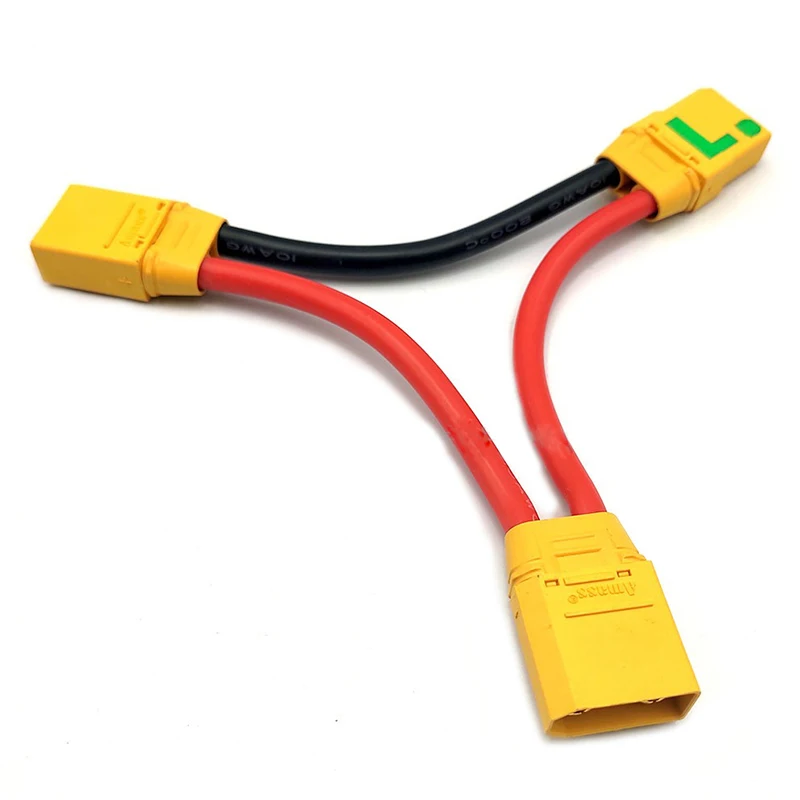 5PCS Amass XT90-S Series 10AWG 100mm Anti-Starts Connector Adapter Wire Plastic Battery Harness For RC Battery
