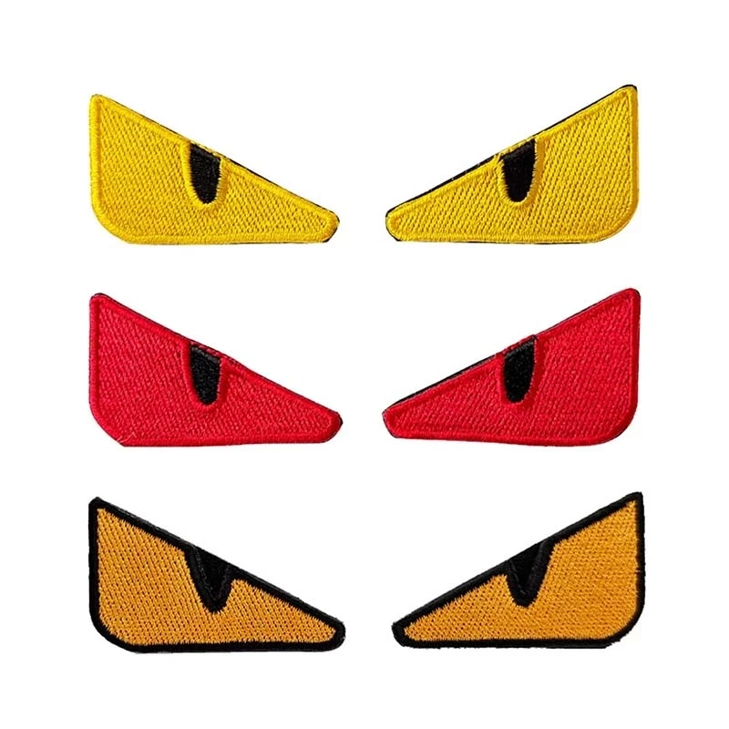 2 Paar/ Böses-Auge-Aufnäher mit Klettverschluss, Ranger-Augen-Emblem, gestickte Applikation, militärischer Aufkleber, taktisches Abzeichen für Rucksack, Helm – Detail 1
