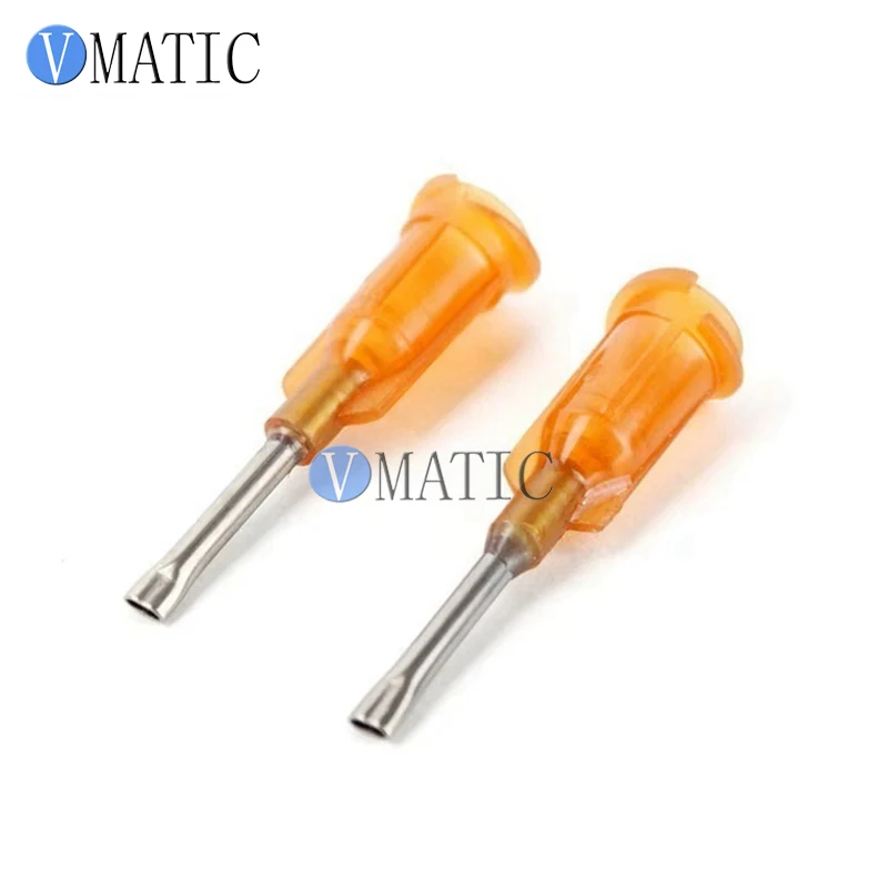 Free Shipping 100Pcs 15G Flat Dispensing Needle Tips 1/2 Inch