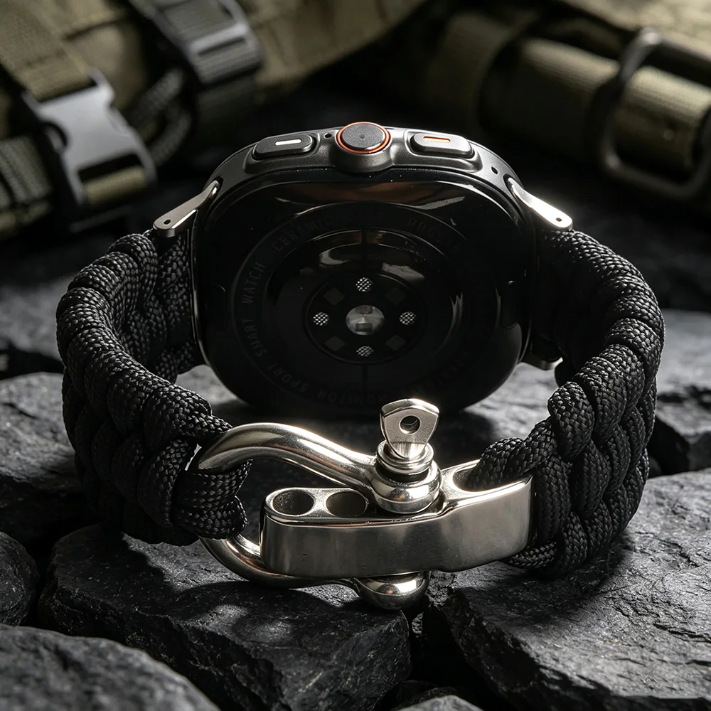 Climbing Buckle Umbrella Rope Nylon Band For Samsung Galaxy Watch 8 9 Classic Ultra Strap Galaxy 8 9 44mm 46mm 47MM Bracelet