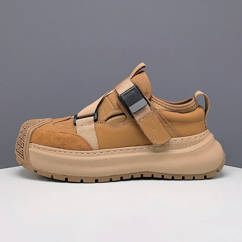 

Retro fashion autumn new top-layer cowhide lightweight soft-soled leather breathable outdoor sports and leisure shoes