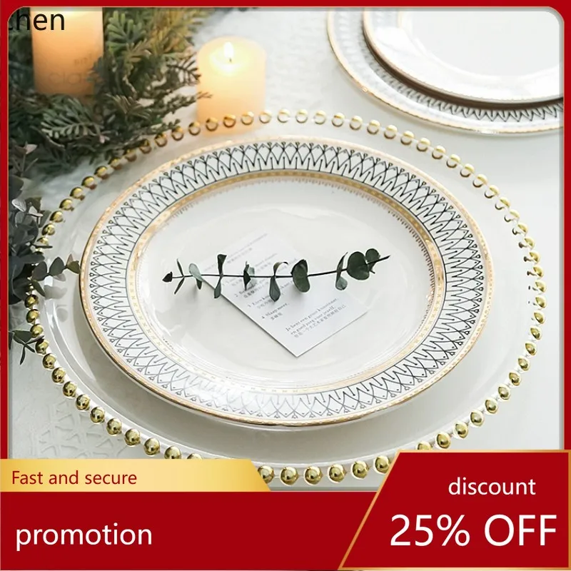 

Hxl pearl dinnerware set - ceramic dinner plates for western cuisine, steak plates