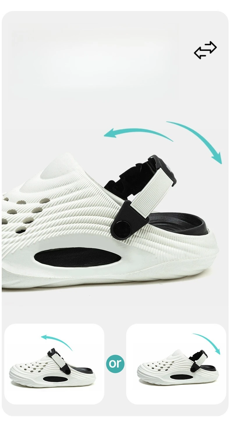 Unisex Sommer EVA Clogs – Rutschfeste Dicksohlen-Hausschuhe für Drinnen/Draußen, Geruchsneutrale Gepolsterte Pantoffeln für Männer und Frauen – Detail 10
