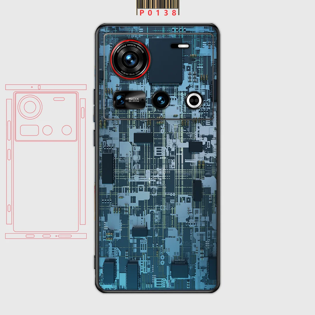 

Красочная наклейка для Nubia Z70 Ultra Z50 Ultra 5G, защитная пленка для задней панели экрана, защитная пленка для боковой кожи Z60 ultra